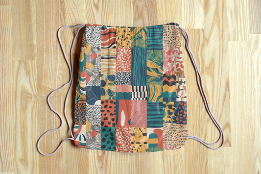 Drawstring Bag - Vibrant Abstract Design